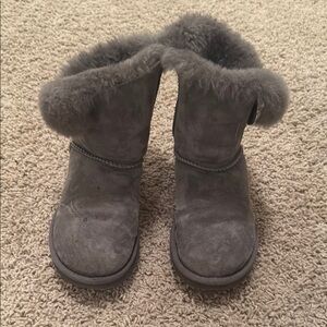 UGG Gray Winter Boots with Plush Lining
